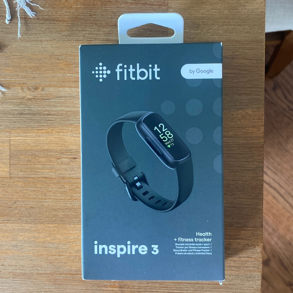 Brand new Fitbit Inspire 3 fitness tracker. Color is black/midnight zen.